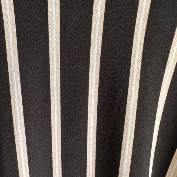 ADRIANNA PAPELL Black and Pink Striped 3/4 Sleeve Ladies Career Blouse, L - Picture 6 of 6